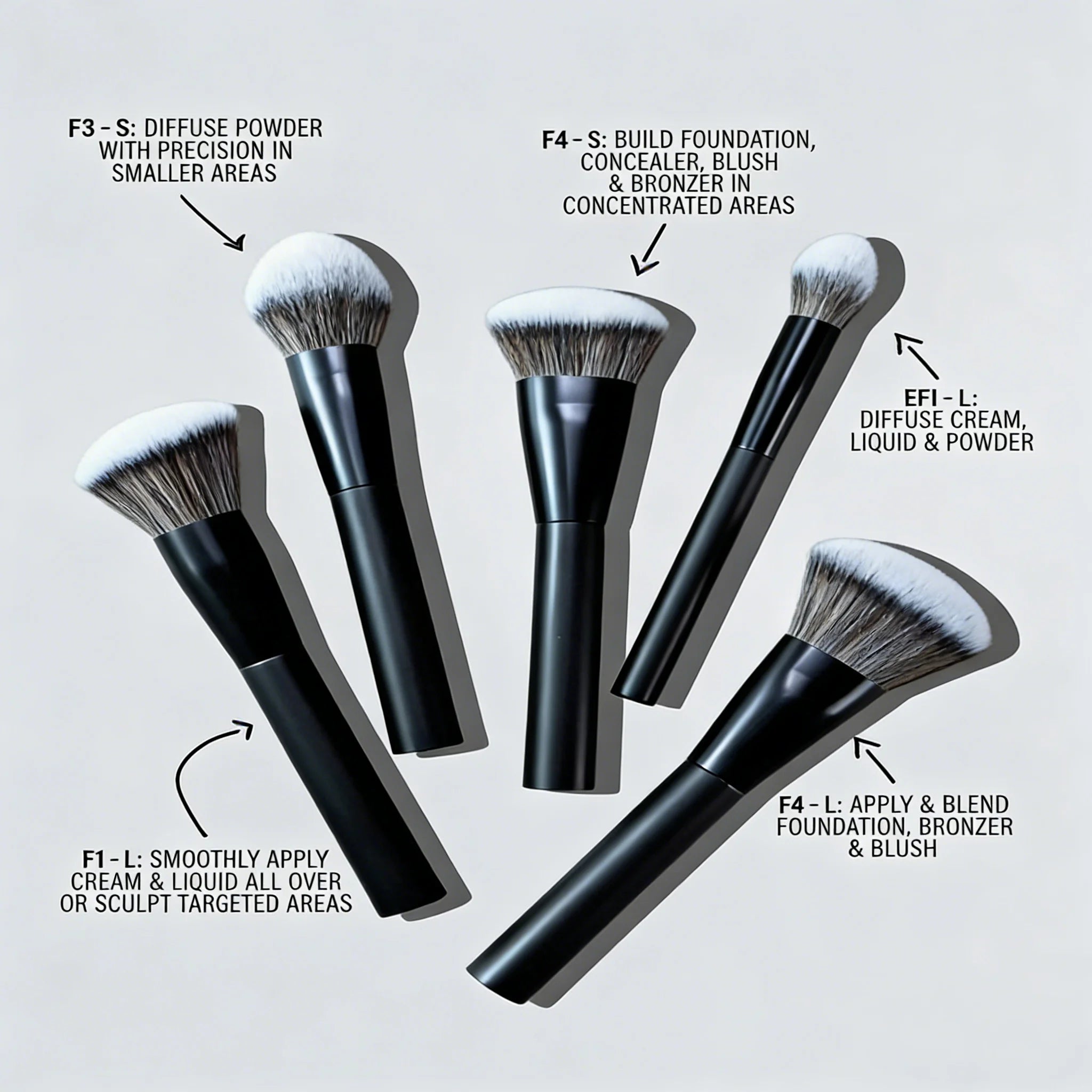 5-Piece Facial Makeup Brush Set