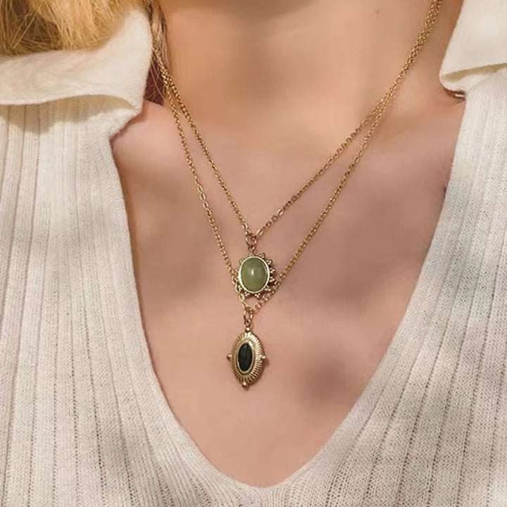 Natural Stone Pendant Necklace