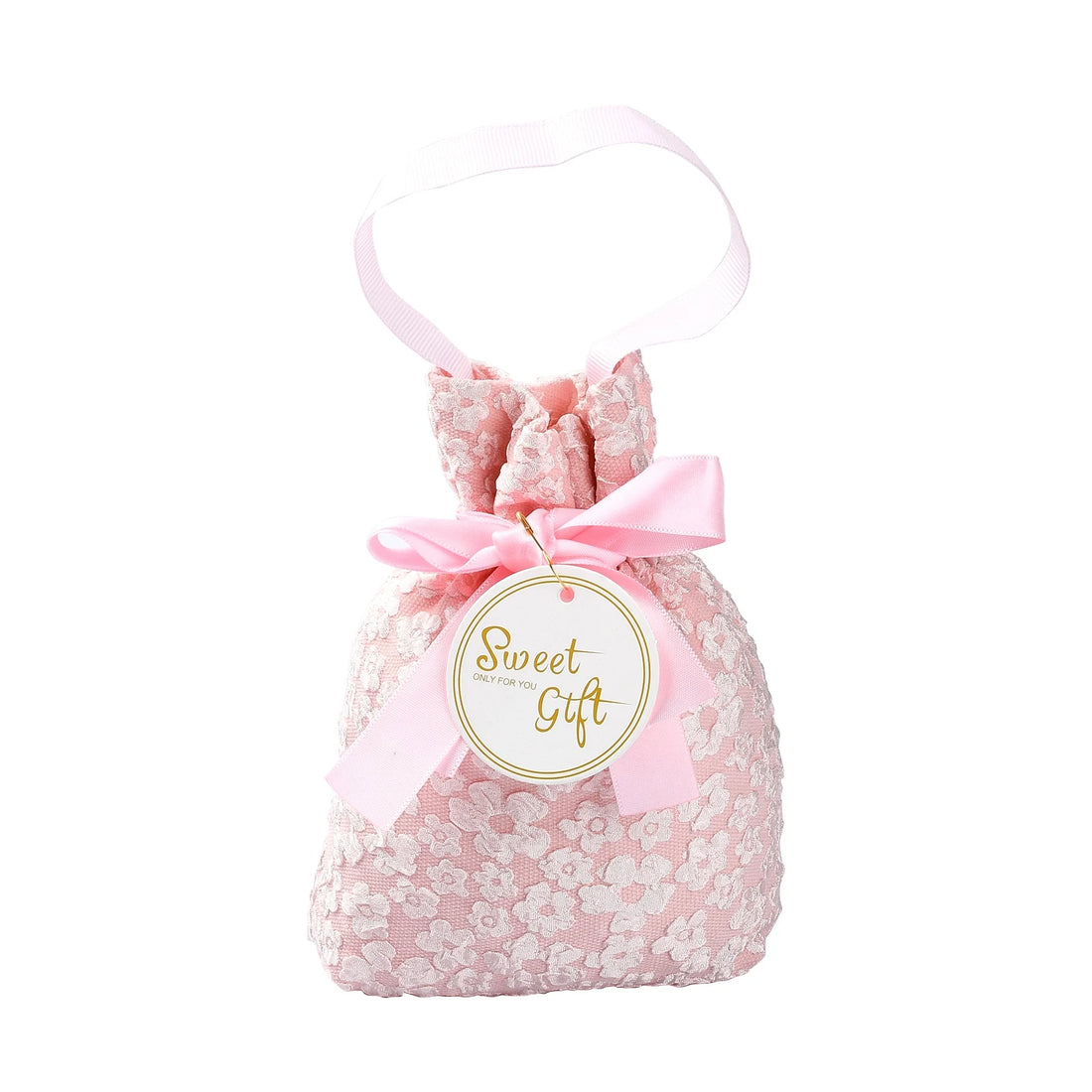 Blue Flower Drawstring Bags