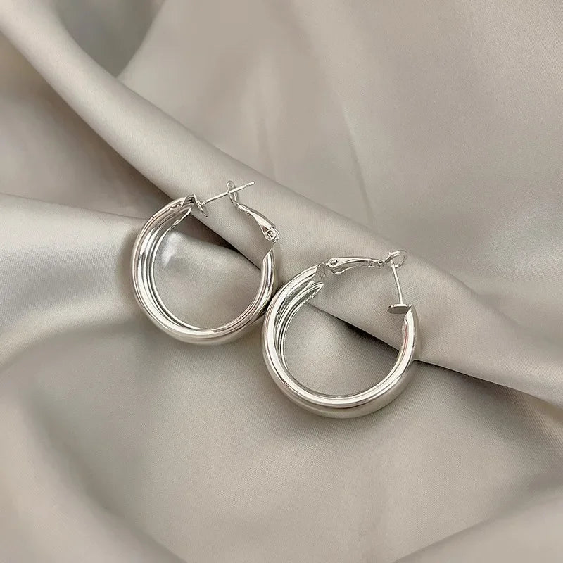Fashion Geometric Big Circle Hoop Earrings for Women