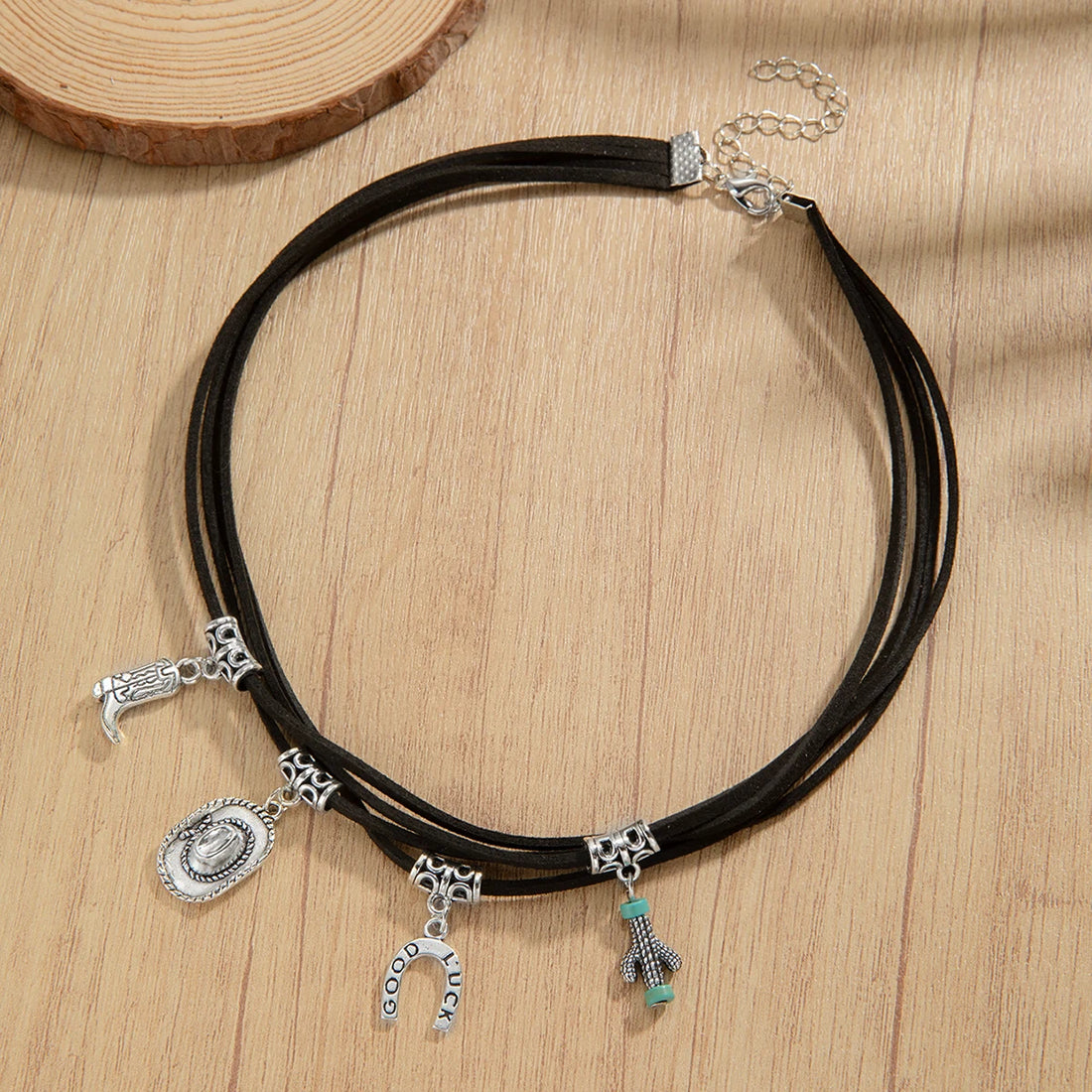 Multiple layered velvet women's necklace