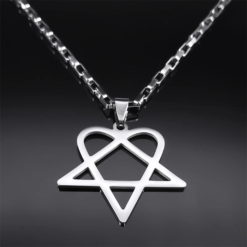 Star Heart Necklace for Women