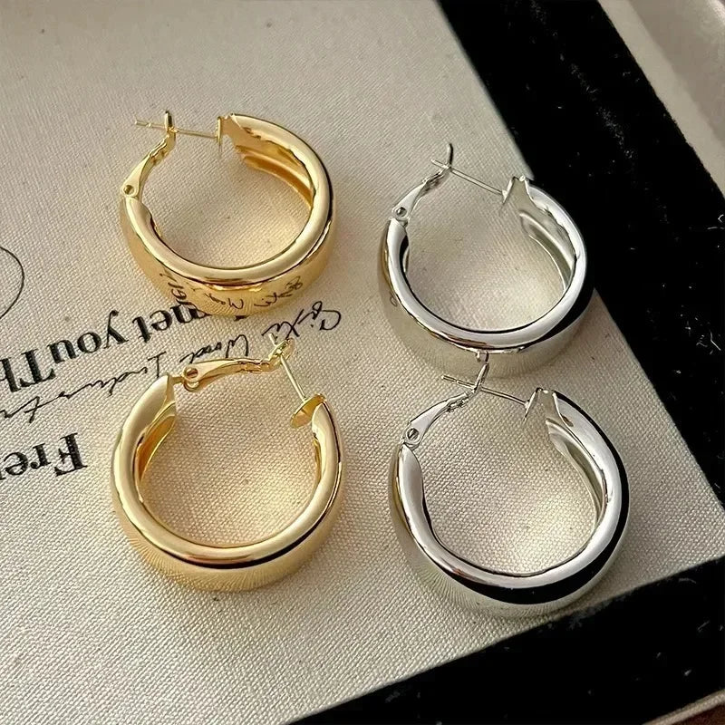 Fashion Geometric Big Circle Hoop Earrings for Women