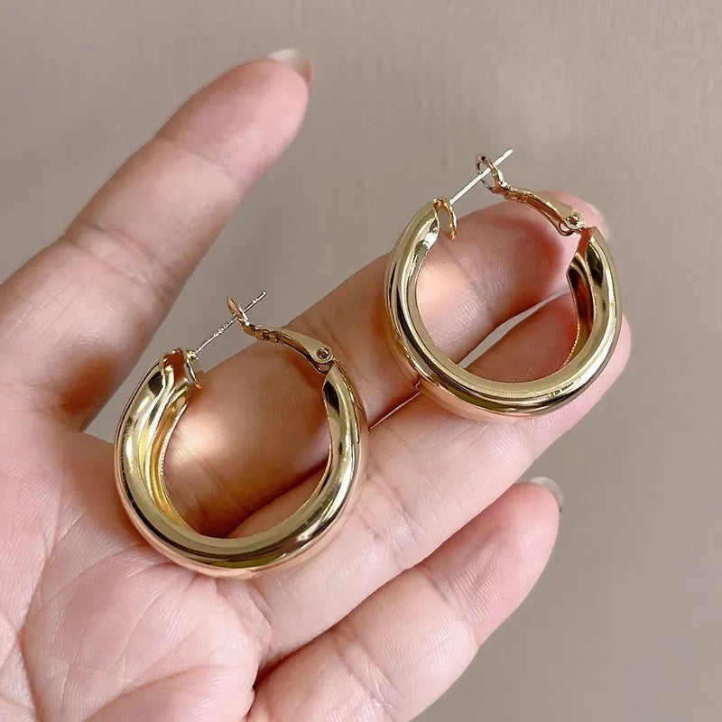 Fashion Geometric Big Circle Hoop Earrings for Women