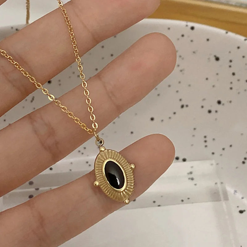 Natural Stone Pendant Necklace