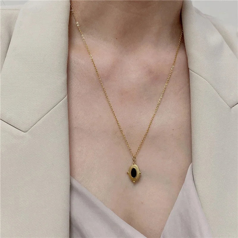 Natural Stone Pendant Necklace