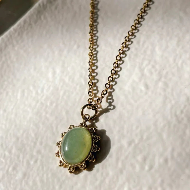 Natural Stone Pendant Necklace