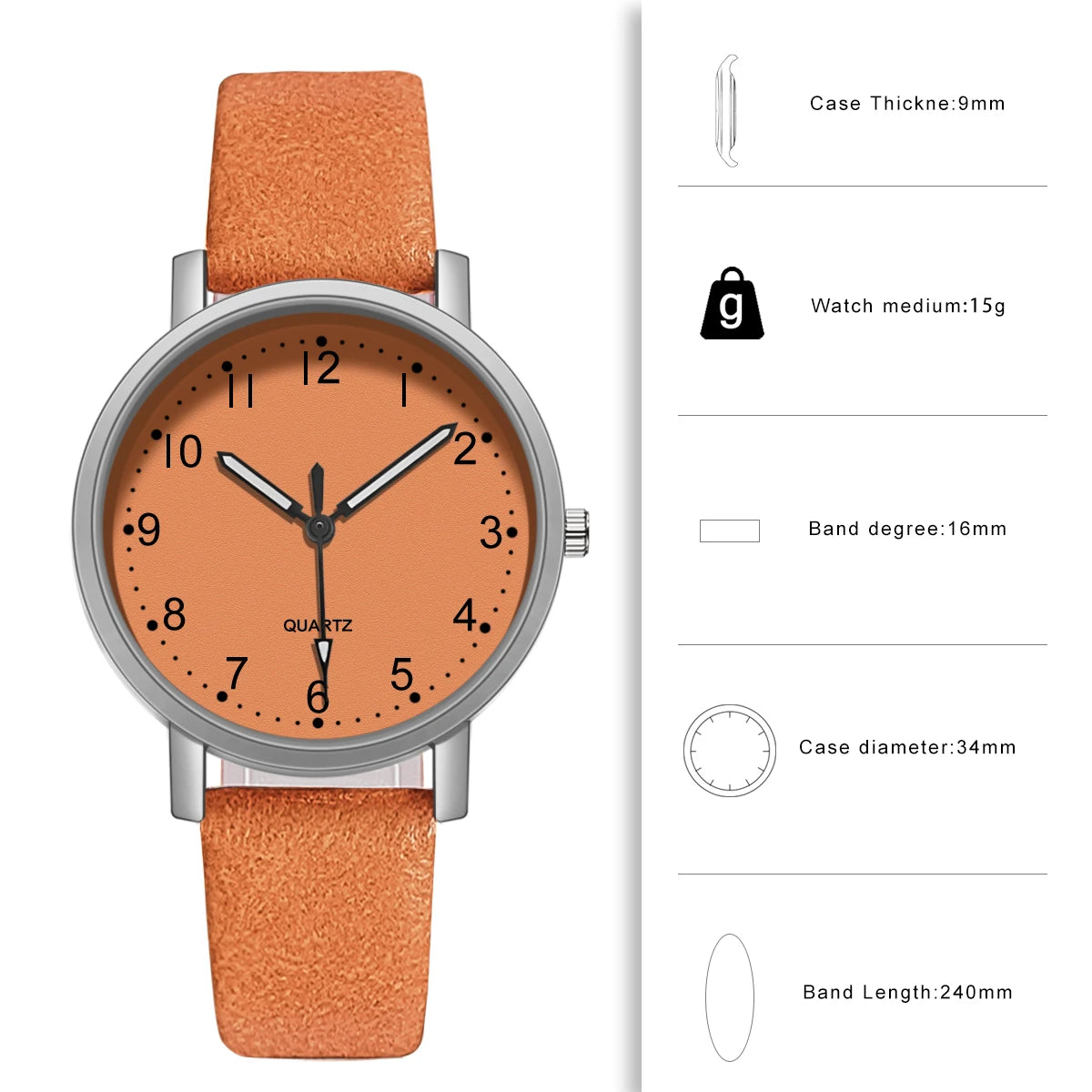 Vintage Watch For Women Leather Strap