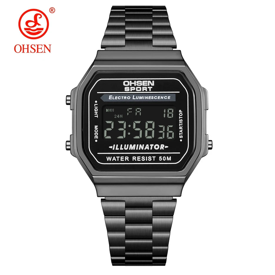 Digital Watches for Women Luxury Gold Ladies