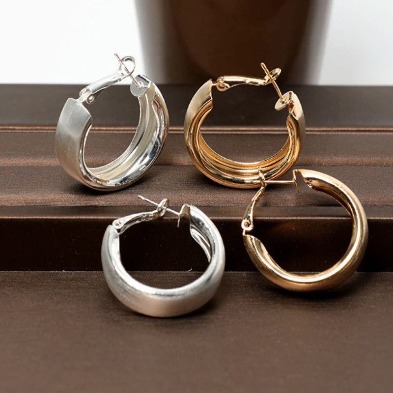 Fashion Geometric Big Circle Hoop Earrings for Women