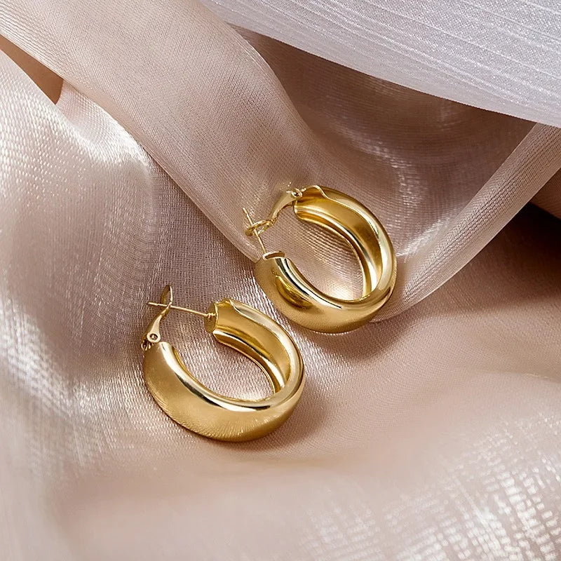 Fashion Geometric Big Circle Hoop Earrings for Women