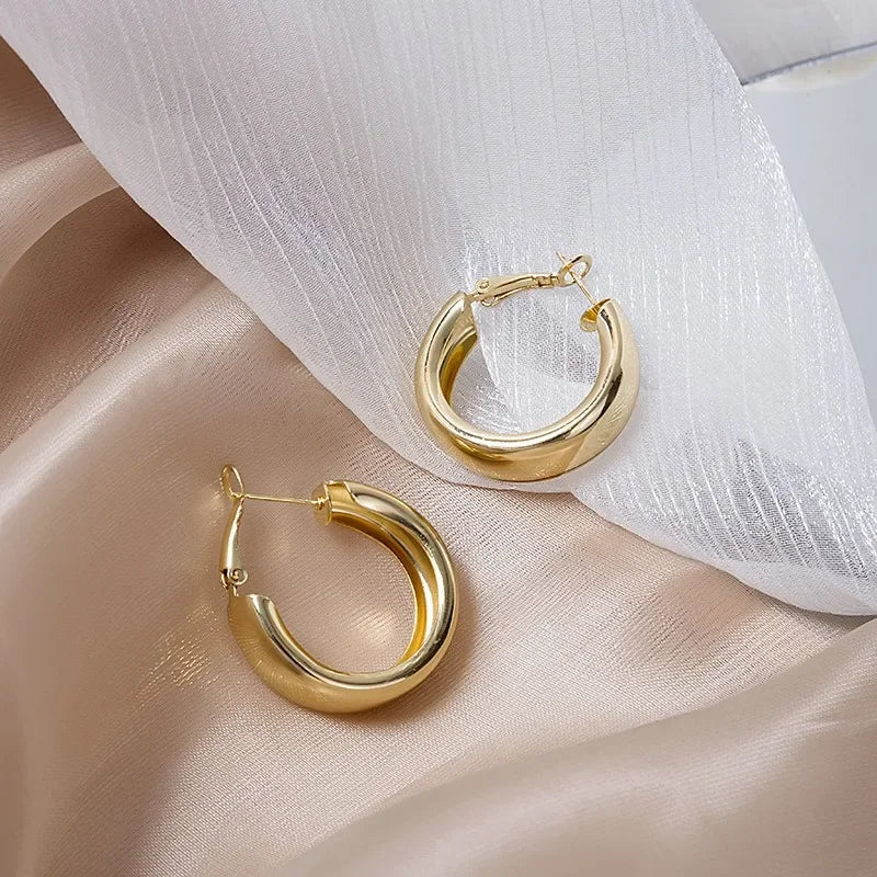 Fashion Geometric Big Circle Hoop Earrings for Women