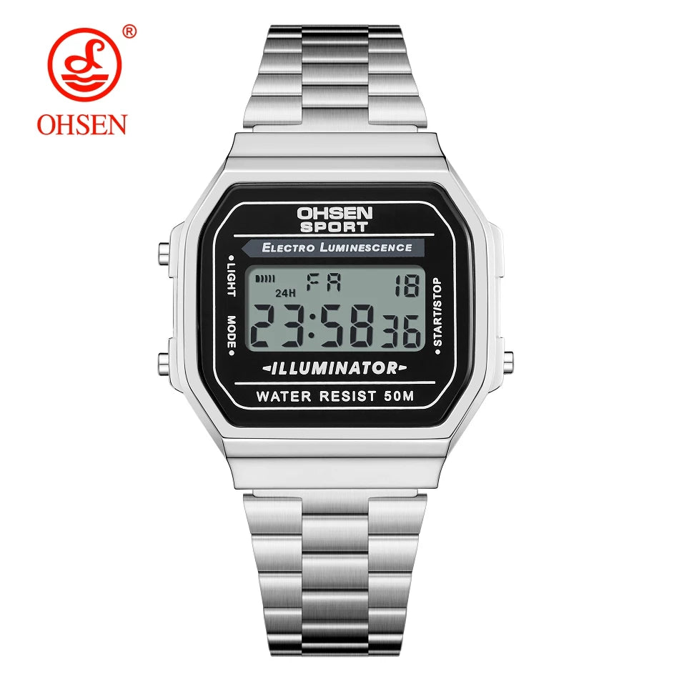 Digital Watches for Women Luxury Gold Ladies