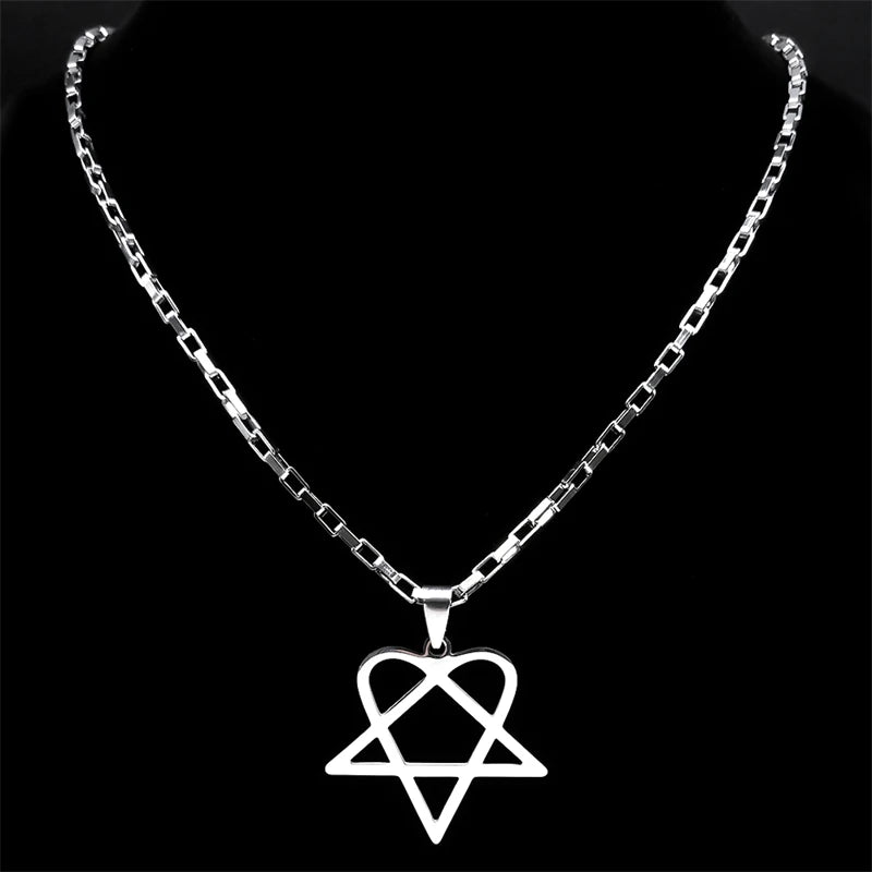Star Heart Necklace for Women