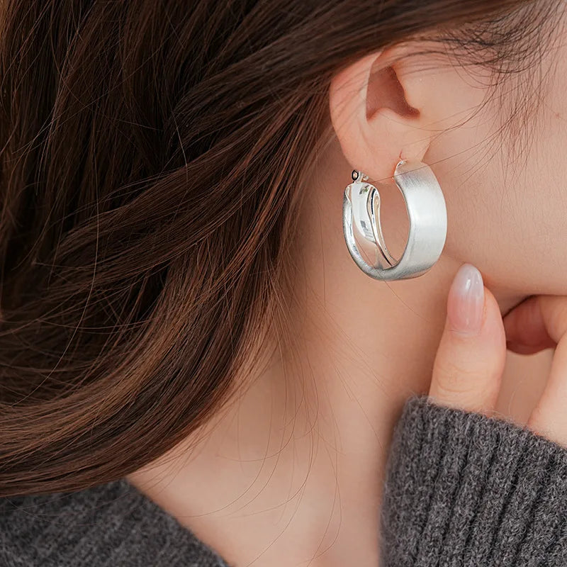 Fashion Geometric Big Circle Hoop Earrings for Women