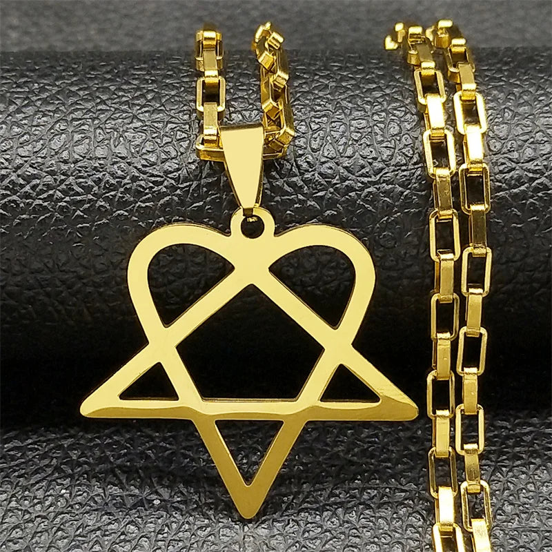 Star Heart Necklace for Women