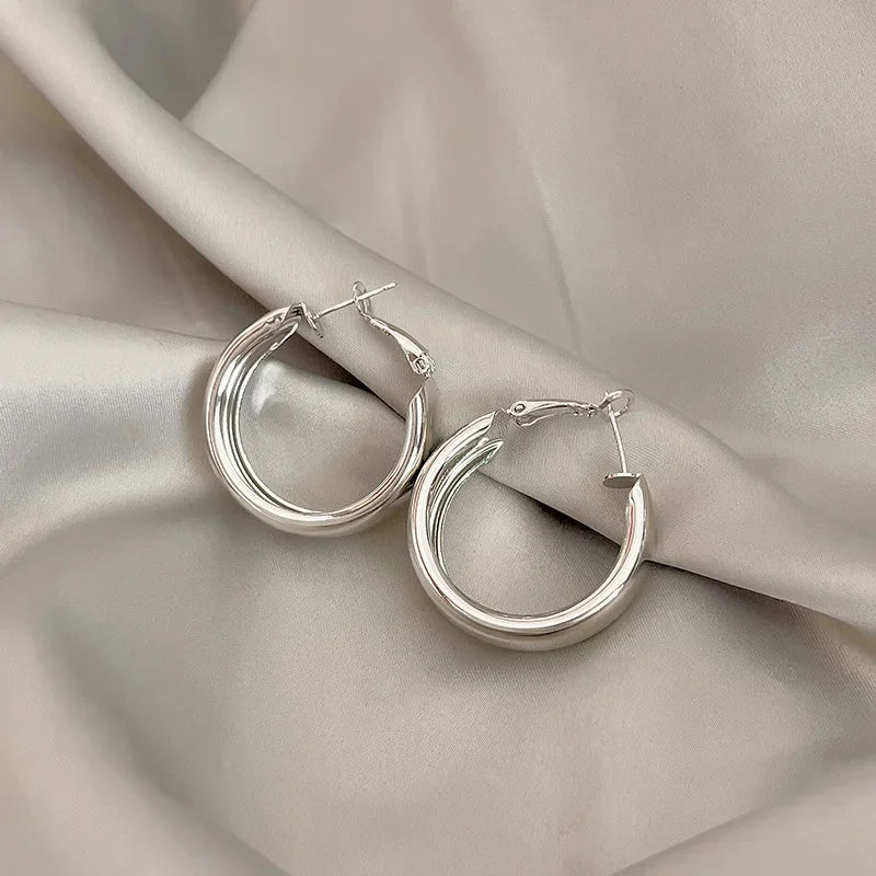 Fashion Geometric Big Circle Hoop Earrings for Women