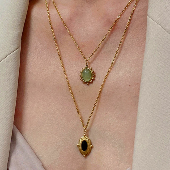 Natural Stone Pendant Necklace