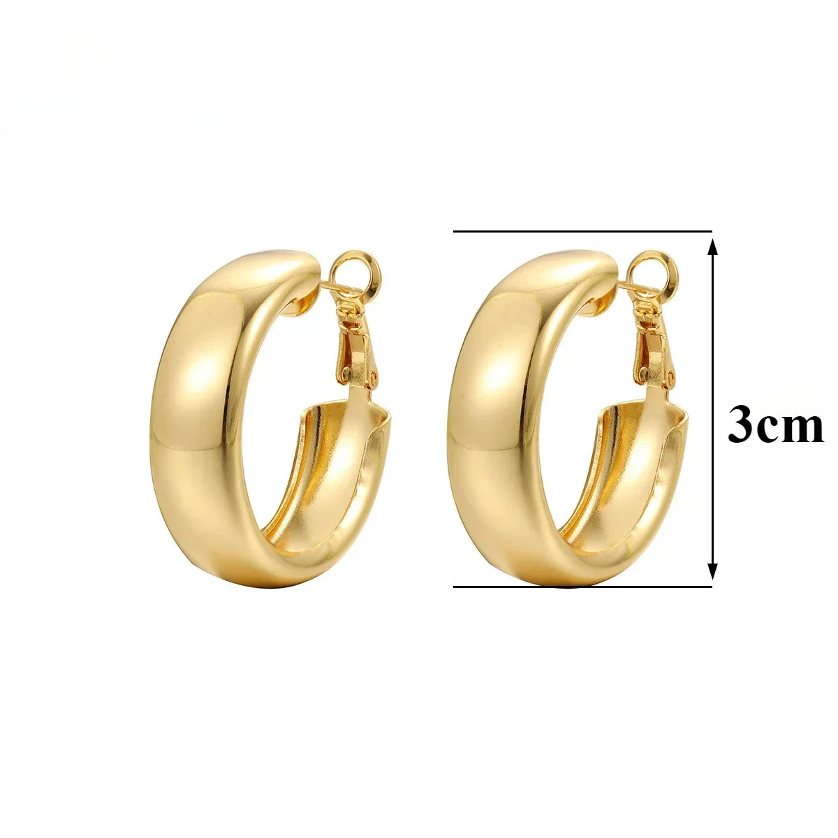Fashion Geometric Big Circle Hoop Earrings for Women
