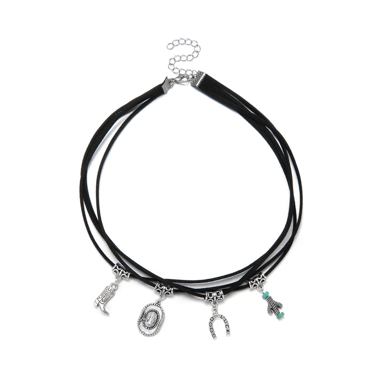 Multiple layered velvet women's necklace